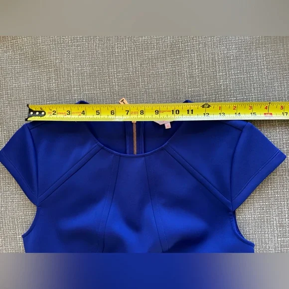Ted Baker London Fit & Flare Scuba Dress – Royal Blue – Size 2 (US 6) - Picture 10 of 16